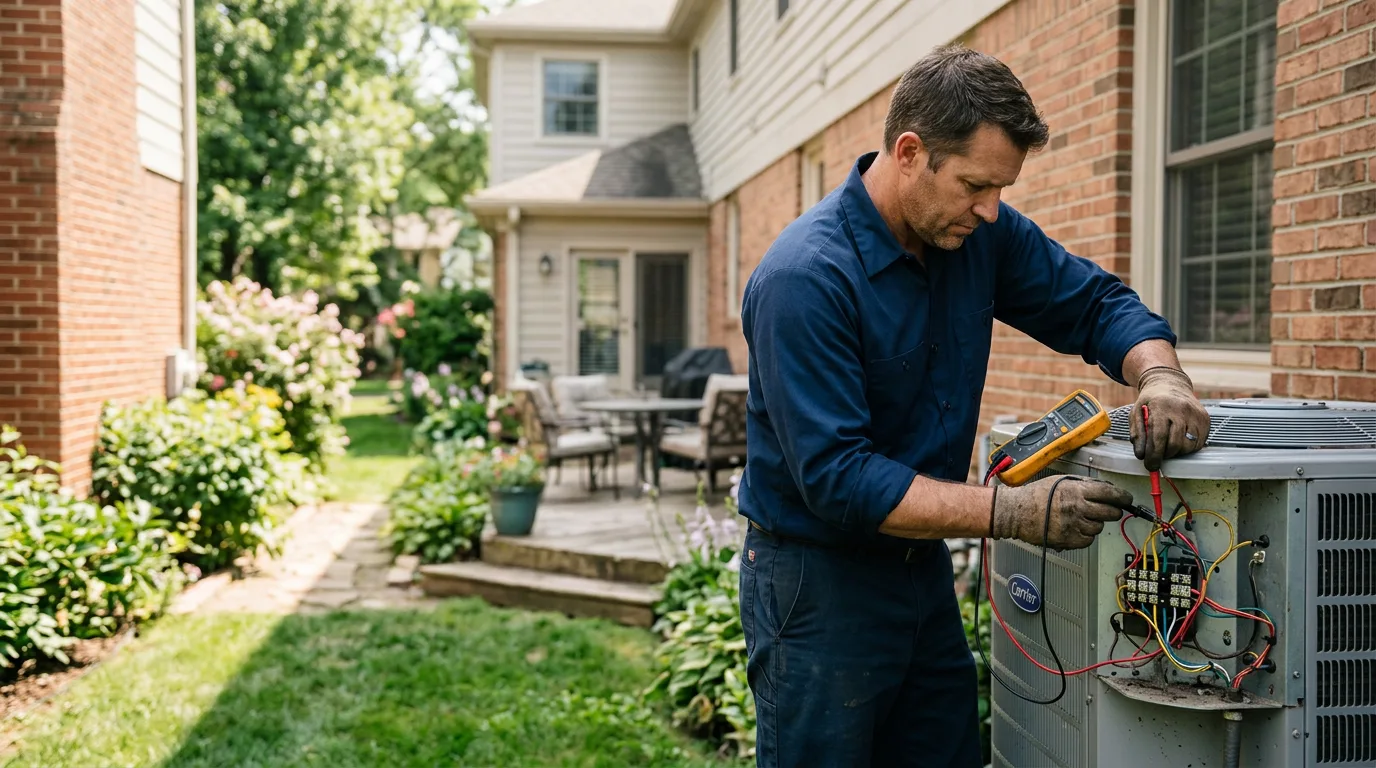 HVAC technician working near Utica, MI